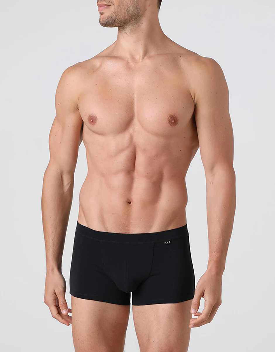 Short boxer Cotton Stretch nero in cotone elasticizzato - Image 2