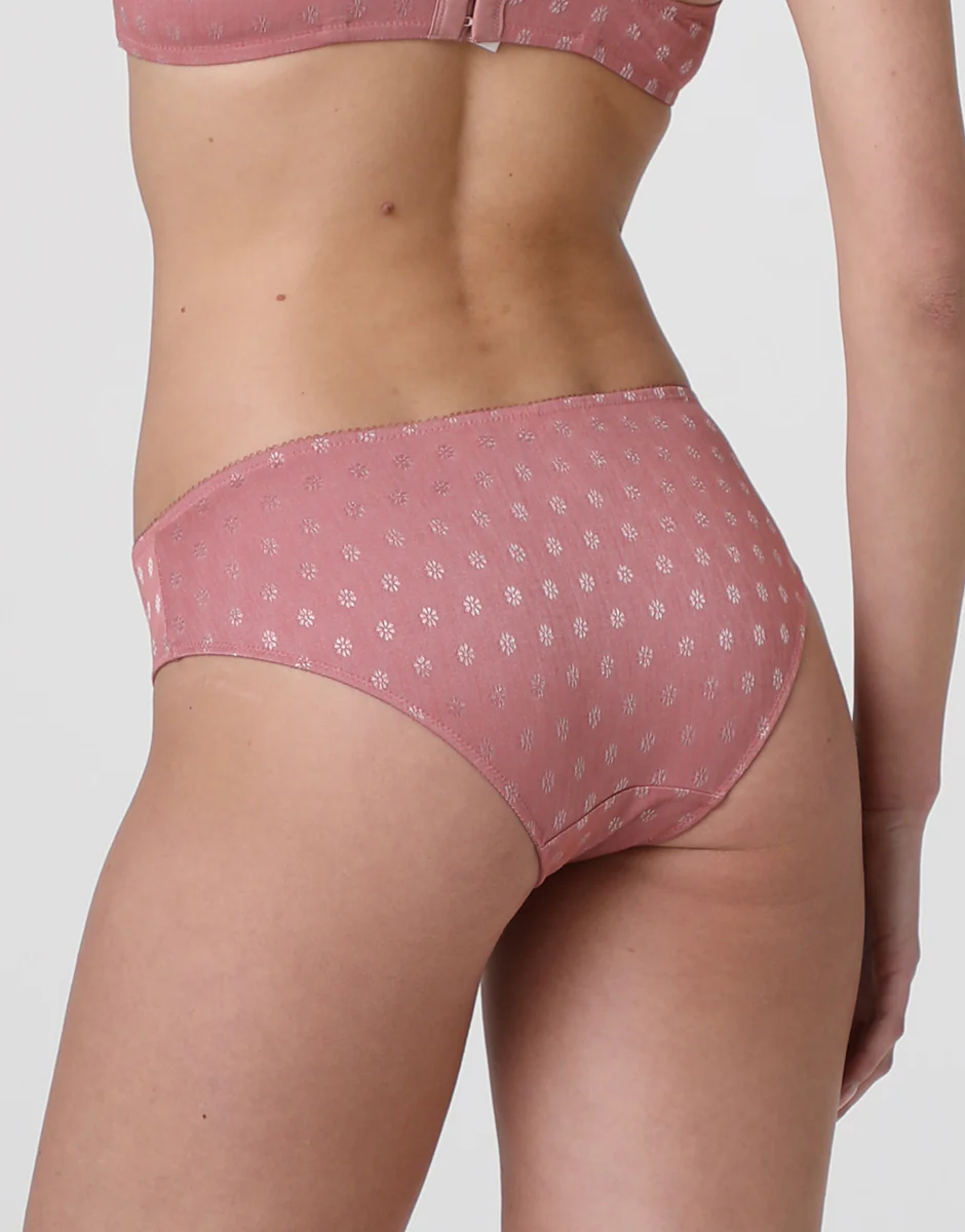 Slip alto Daisy Fancy Micro in microfibra, rosa polvere - Image 2