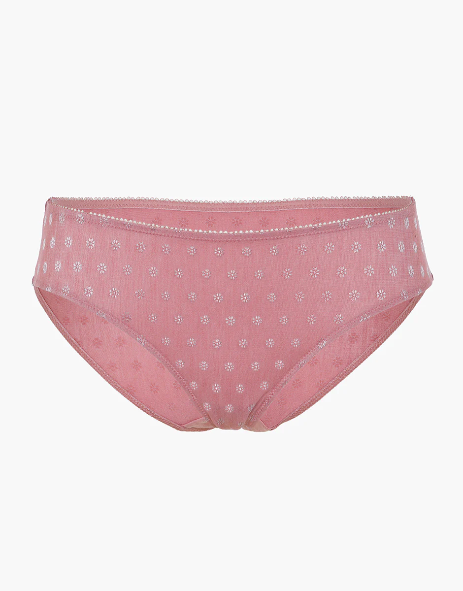 Slip alto Daisy Fancy Micro in microfibra, rosa polvere - Image 5