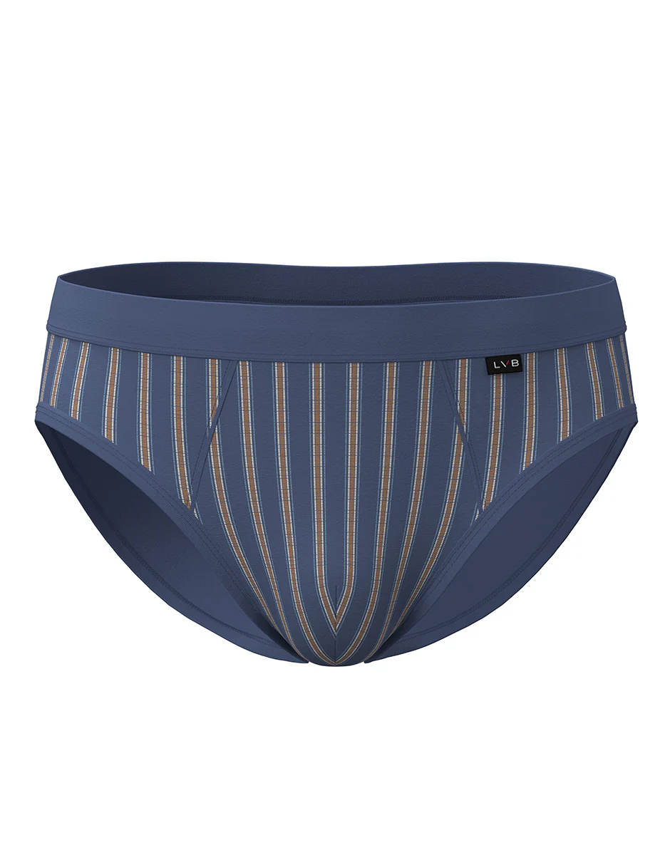 Slip Casual Stretch Cotton, avio scuro righe - Image 4