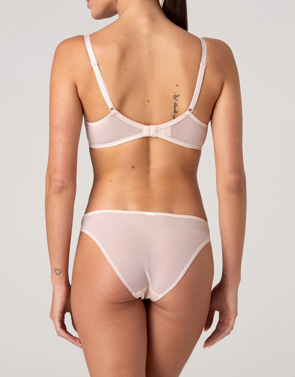 Slip Daily Lace in pizzo e microfibra, rosa cipria - Image 4