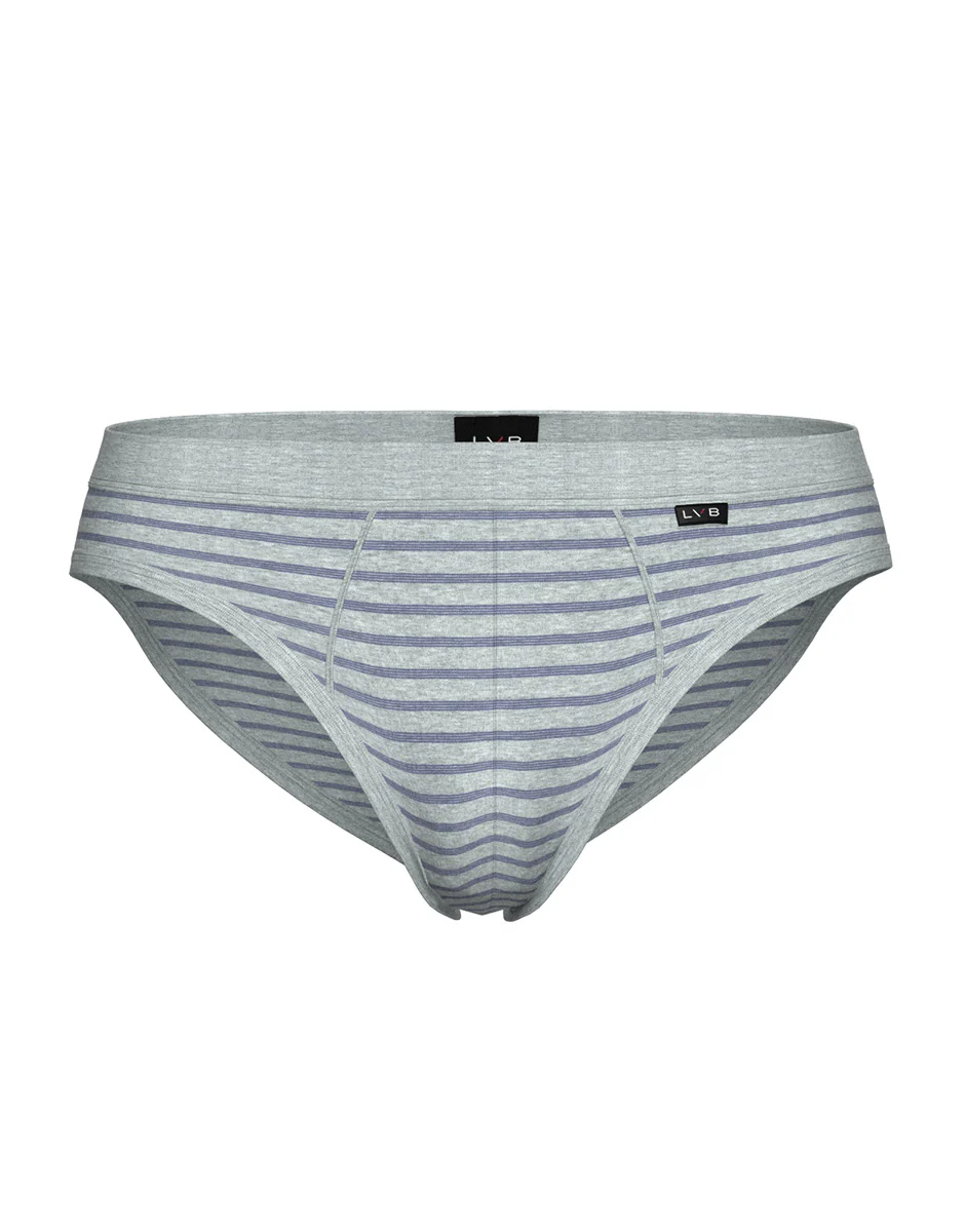 Slip Jacquard Cotton Modal, grigio melange e avio - Image 4