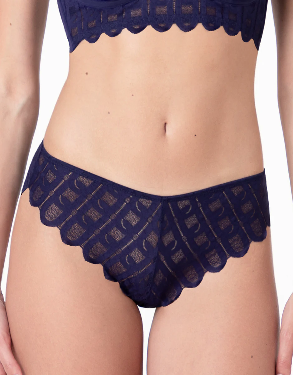 Slip L’Allure in pizzo, viola scuro