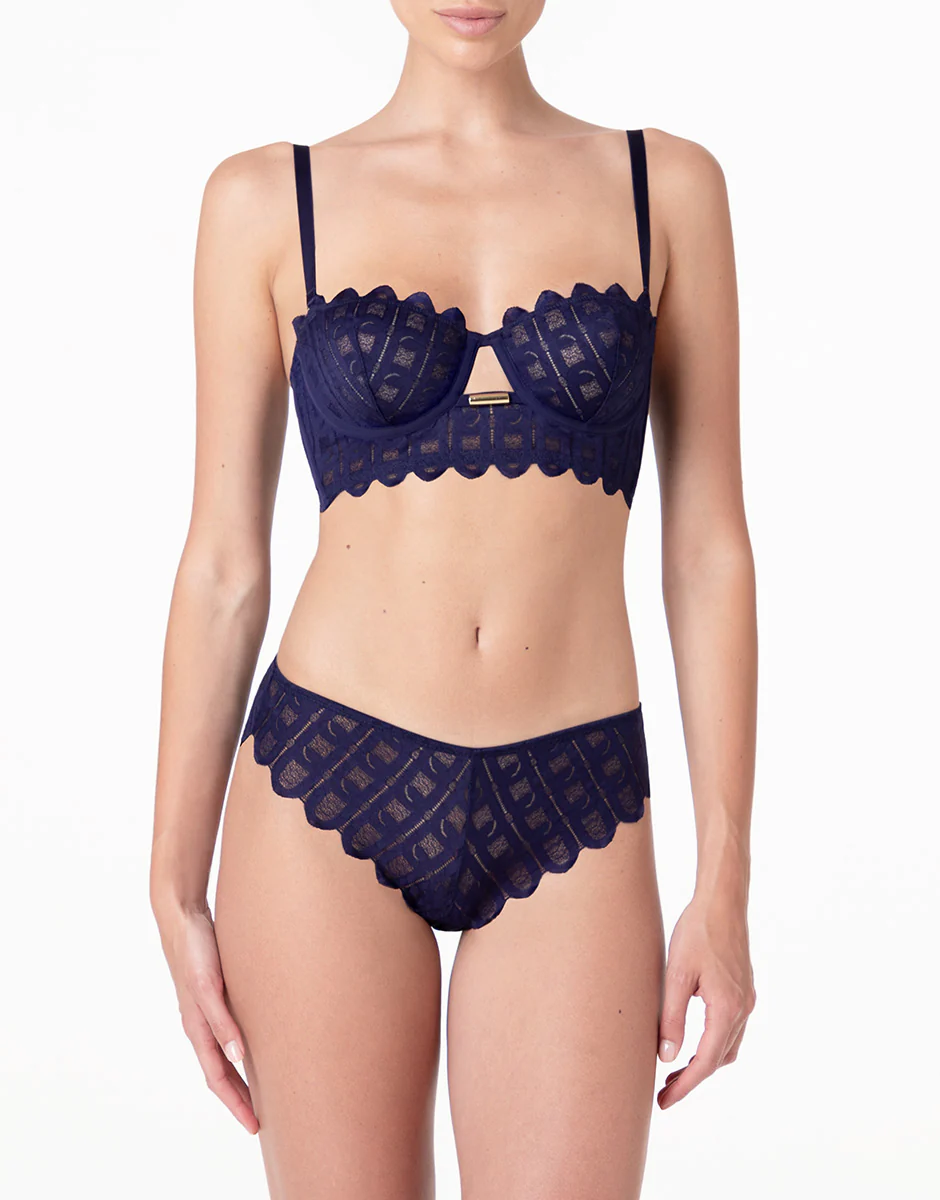 Slip L’Allure in pizzo, viola scuro - Image 3