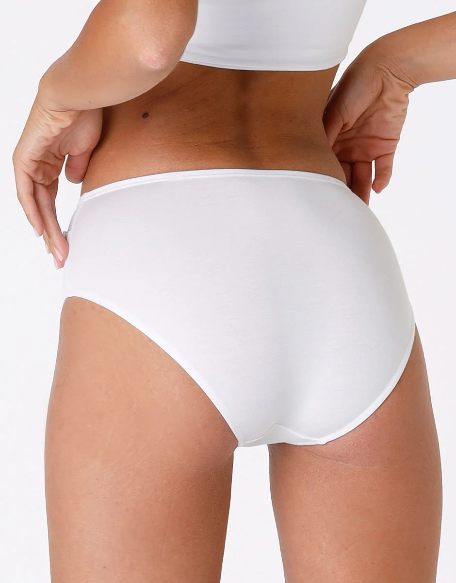 Slip midi Lovely bianco in cotone modal vellutato - Image 3