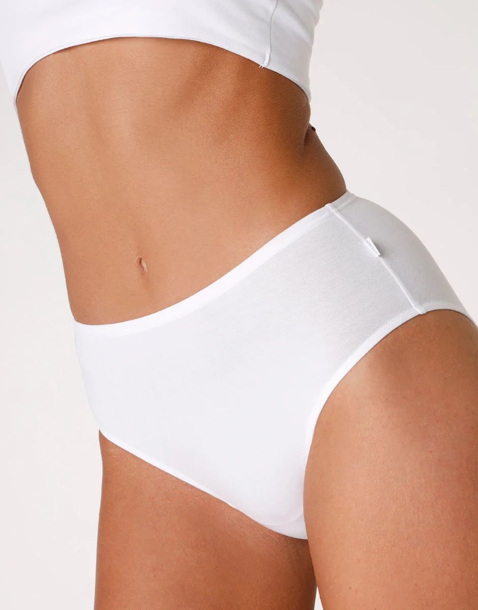 Slip midi Lovely bianco in cotone modal vellutato - Image 6