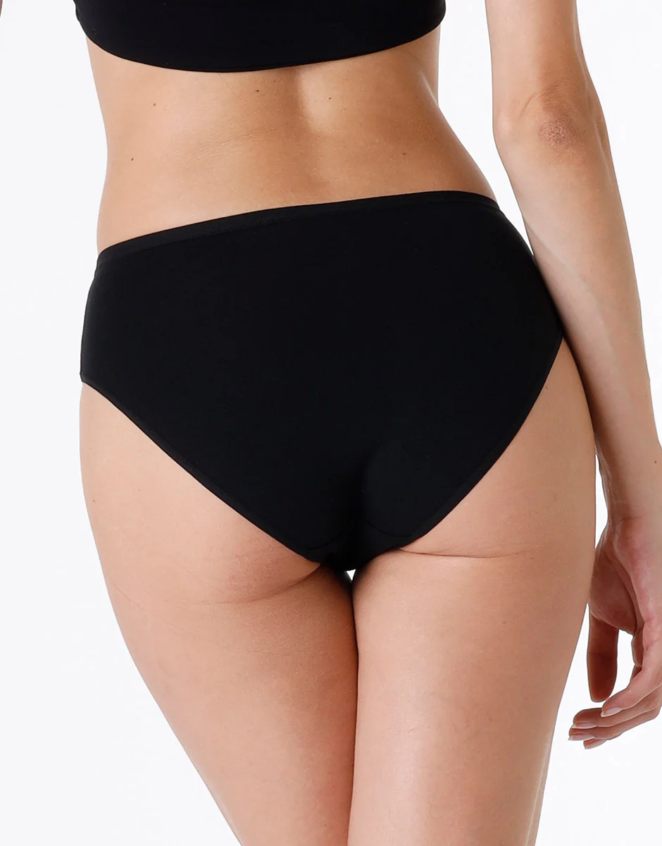 Slip midi lovely in cotone modal, nero - Image 3