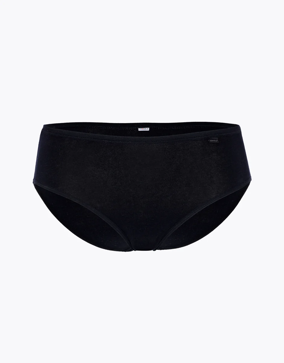 Slip midi lovely in cotone modal, nero - Image 4