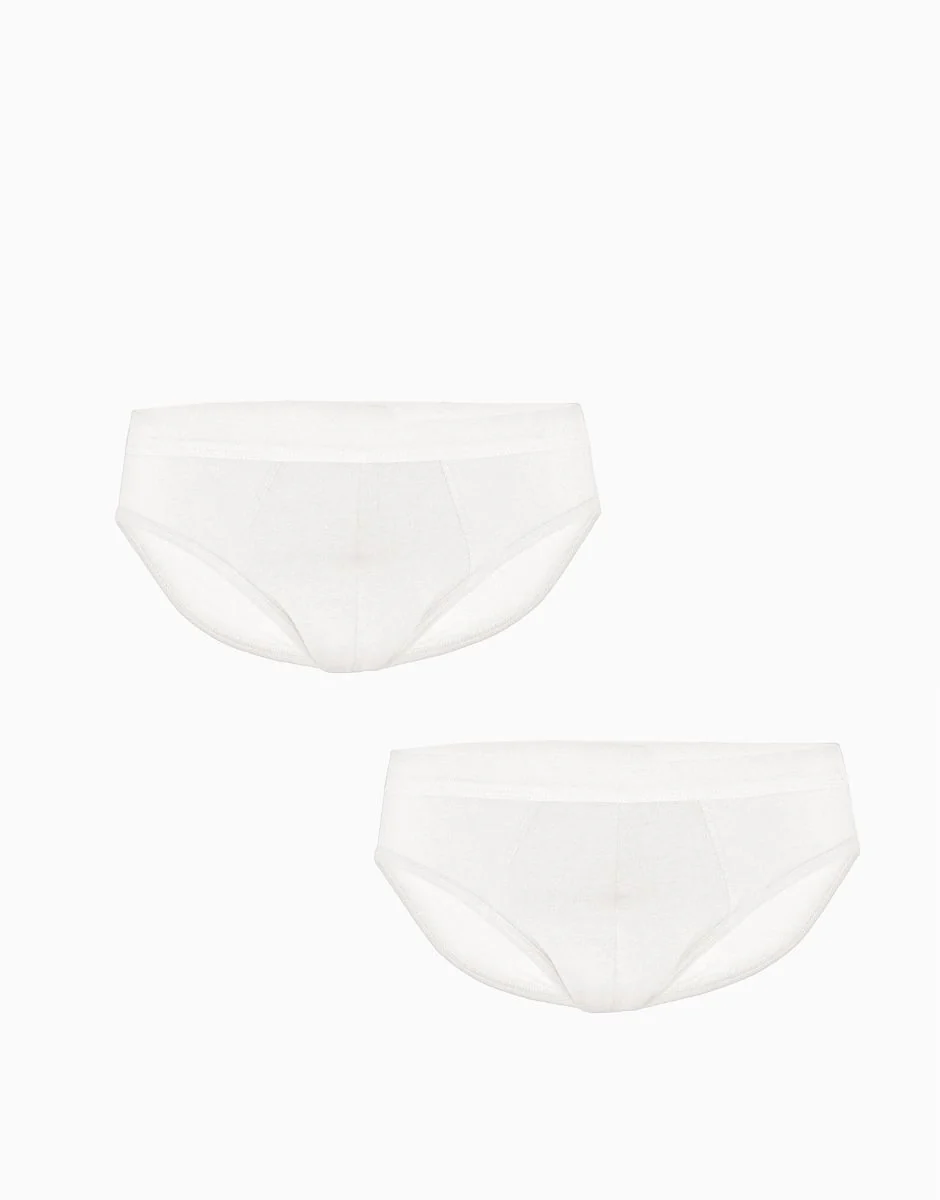 Slip mini BiPack Cotton Stretch bianco in cotone elasticizzato - Image 3