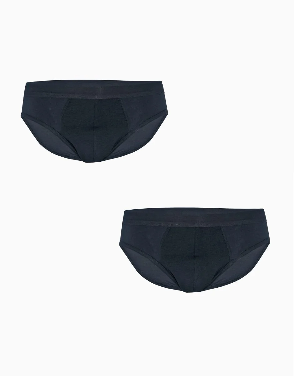 Slip mini BiPack Cotton Stretch in cotone elasticizzato, nero - Image 3