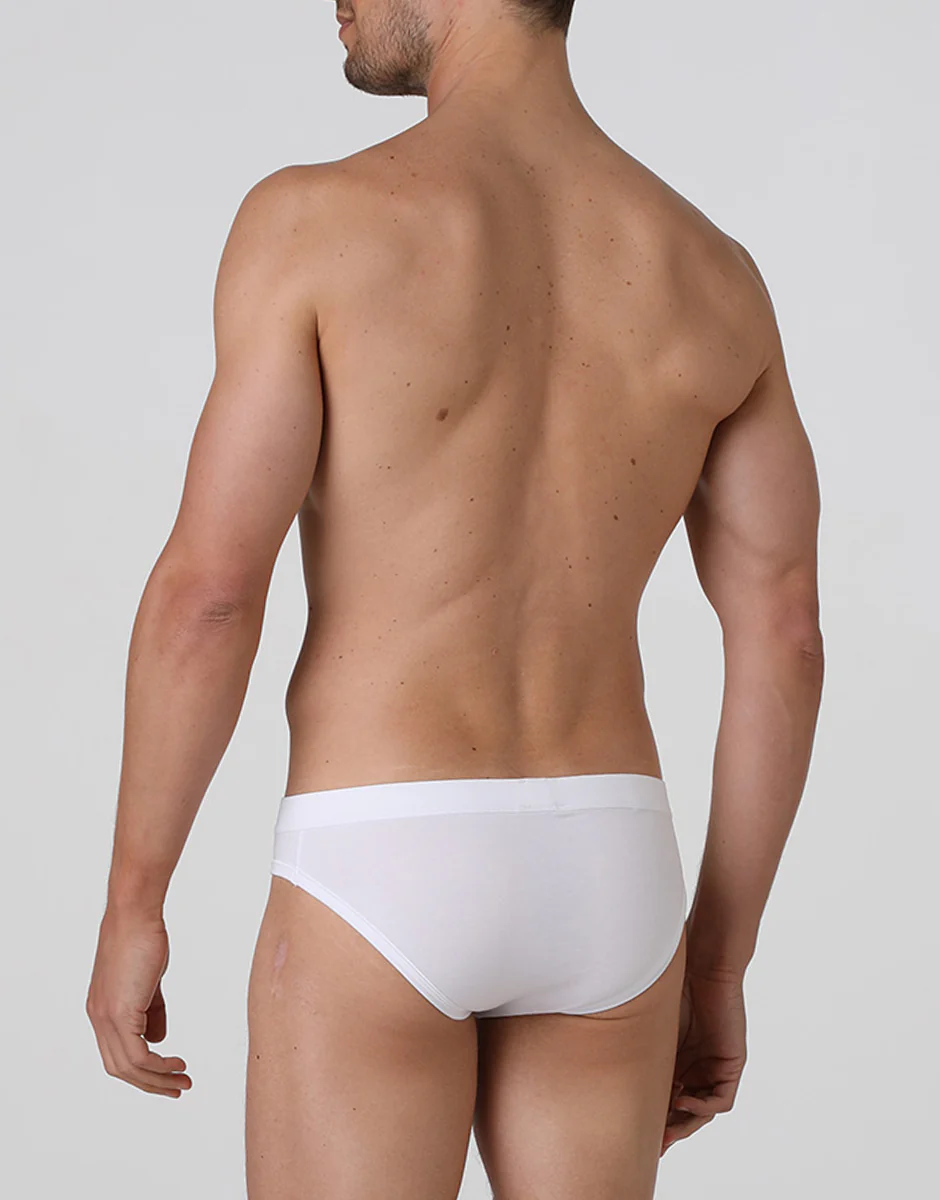 Slip mini Cotton Stretch bianco in cotone elasticizzato - Image 3