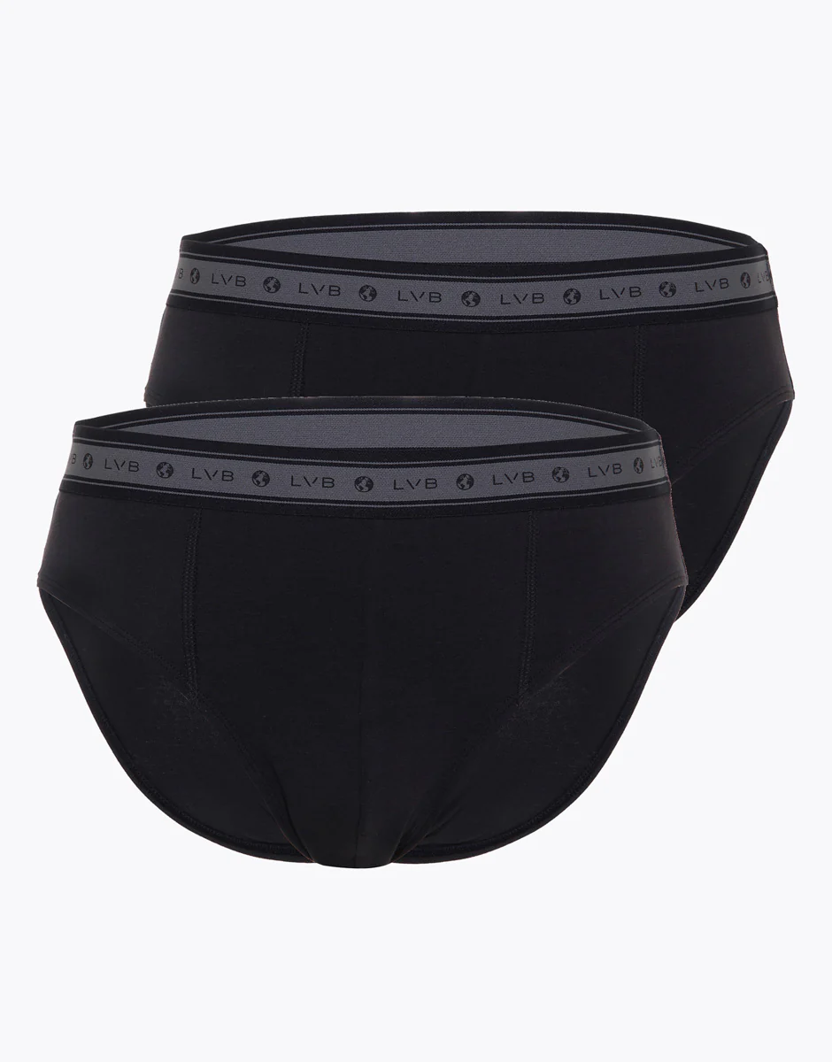 Slip uomo in cotone biologico, confezione x2 nero - Image 3