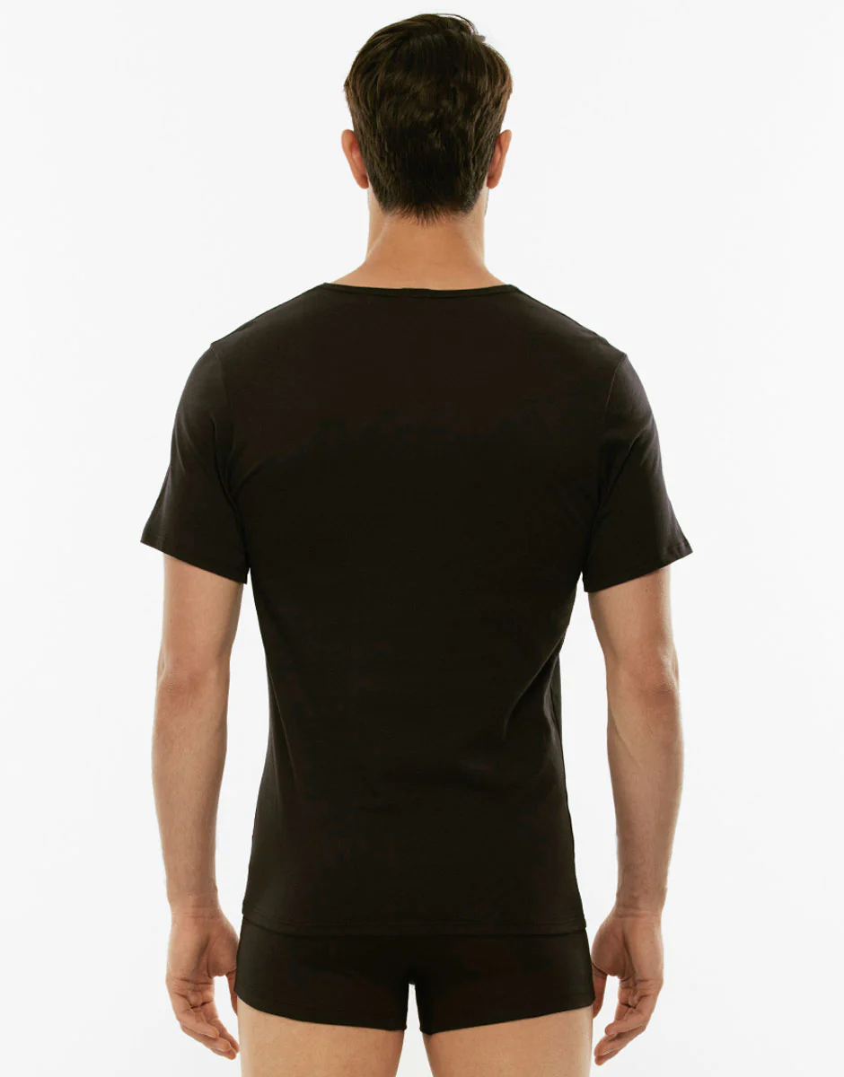 T-shirt girocollo 100% Pure Cotton nera in cotone - Image 2