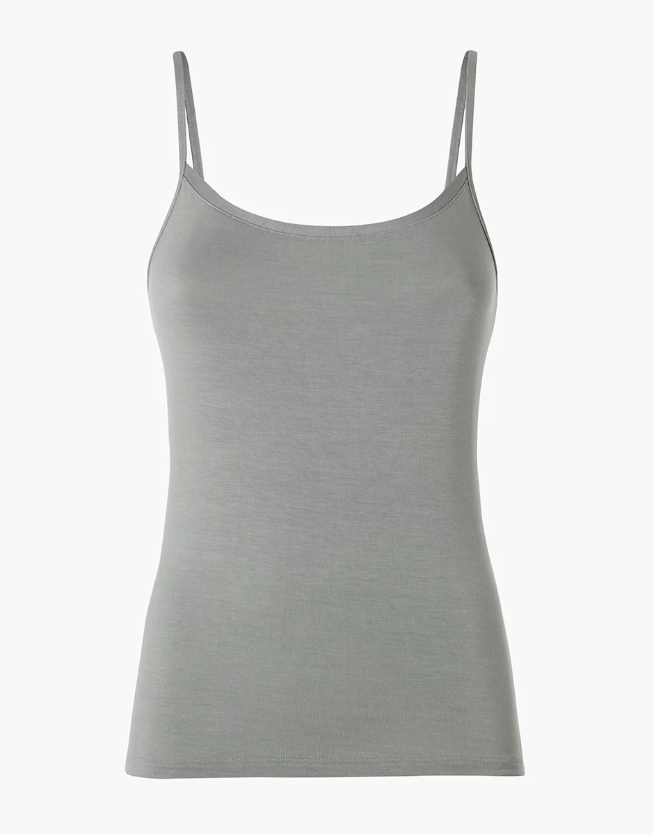 Top Basic Soul in Viscosa, verde vintage - Image 4